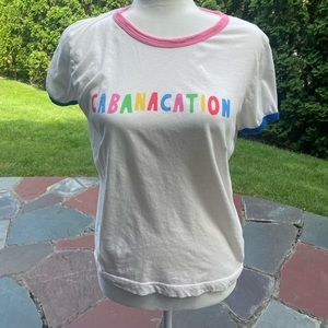 Wildfox Couture Cabanacation Ringer Tee M